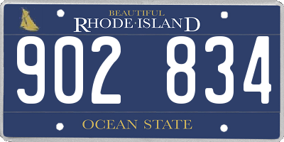 RI license plate 902834