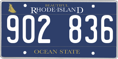 RI license plate 902836