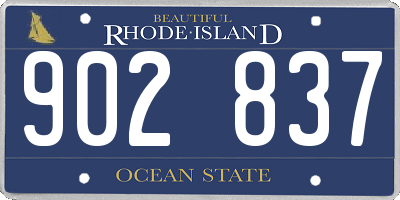 RI license plate 902837