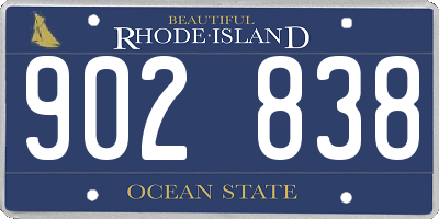 RI license plate 902838