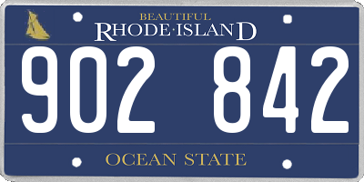 RI license plate 902842