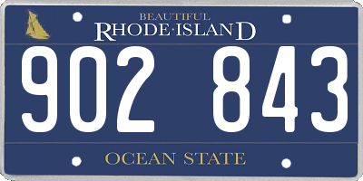 RI license plate 902843