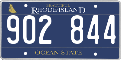 RI license plate 902844