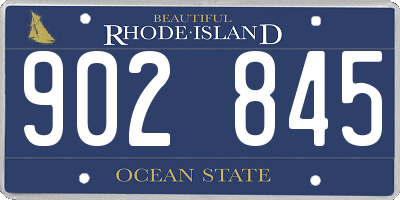 RI license plate 902845