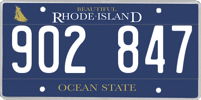 RI license plate 902847