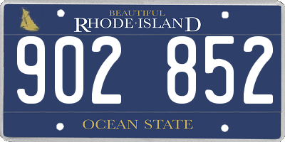 RI license plate 902852