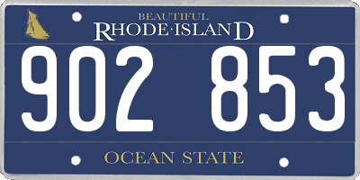 RI license plate 902853