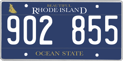 RI license plate 902855