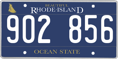 RI license plate 902856
