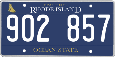 RI license plate 902857