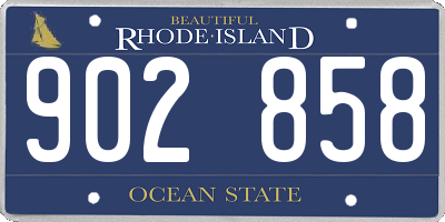 RI license plate 902858