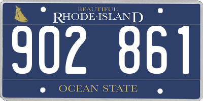 RI license plate 902861