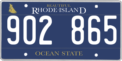 RI license plate 902865