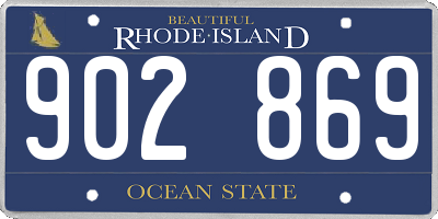 RI license plate 902869