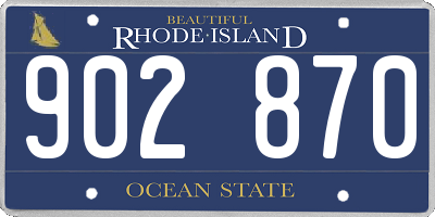 RI license plate 902870