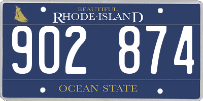 RI license plate 902874