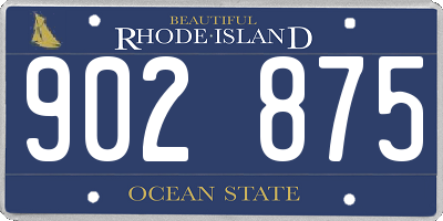 RI license plate 902875