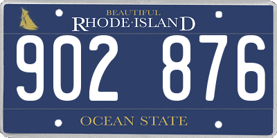 RI license plate 902876