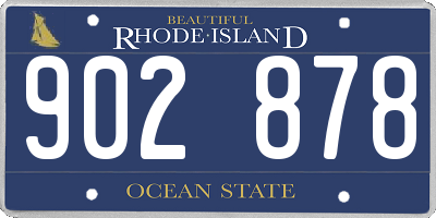 RI license plate 902878