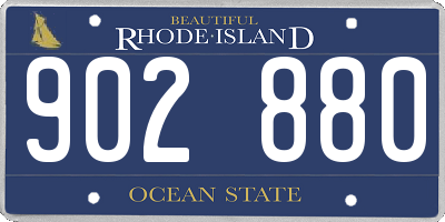 RI license plate 902880