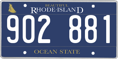 RI license plate 902881