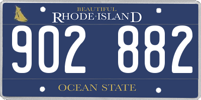 RI license plate 902882