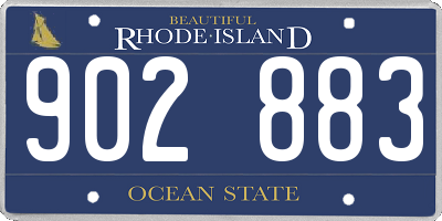 RI license plate 902883