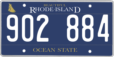 RI license plate 902884