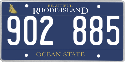 RI license plate 902885