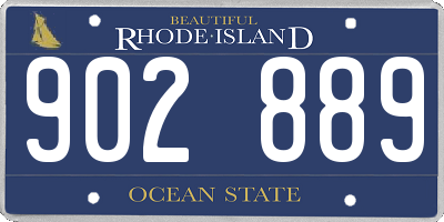 RI license plate 902889