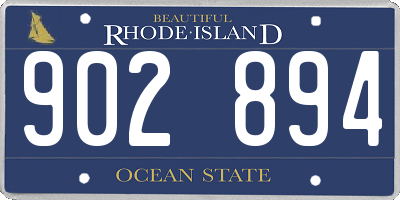 RI license plate 902894