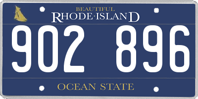 RI license plate 902896