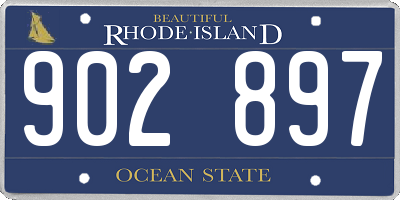 RI license plate 902897