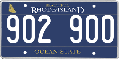 RI license plate 902900
