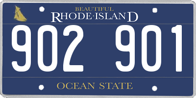 RI license plate 902901