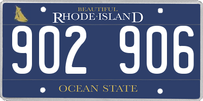 RI license plate 902906