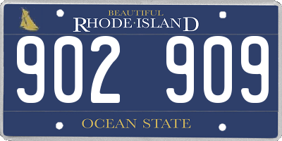 RI license plate 902909