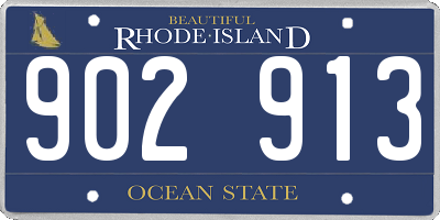 RI license plate 902913
