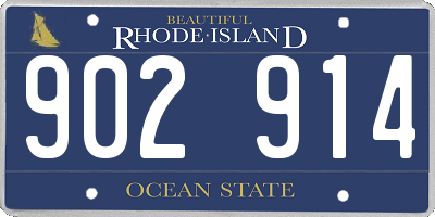 RI license plate 902914