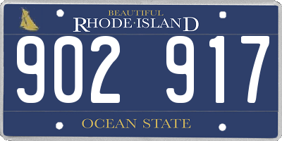RI license plate 902917