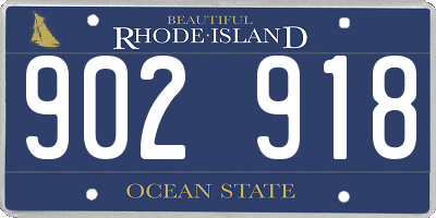 RI license plate 902918