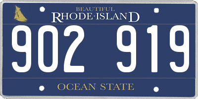 RI license plate 902919