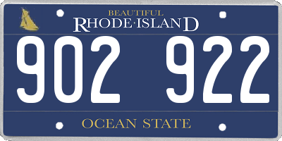 RI license plate 902922