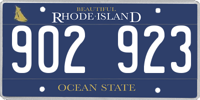 RI license plate 902923