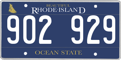RI license plate 902929