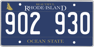 RI license plate 902930