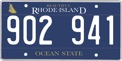 RI license plate 902941
