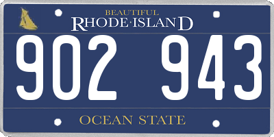 RI license plate 902943
