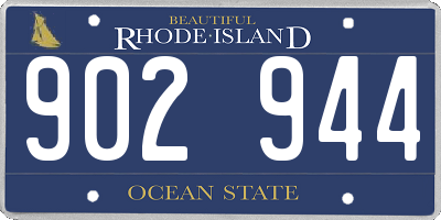 RI license plate 902944