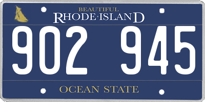 RI license plate 902945